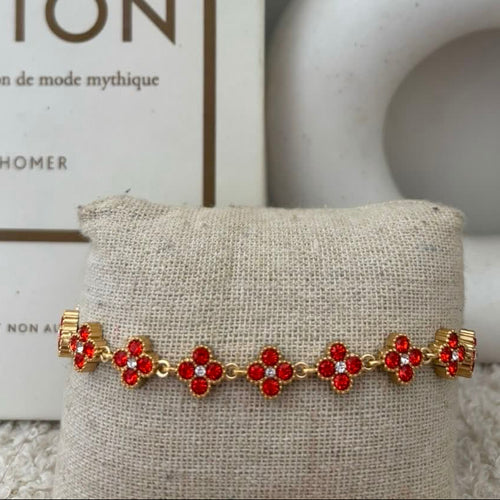 Bracelet Trèfle orange