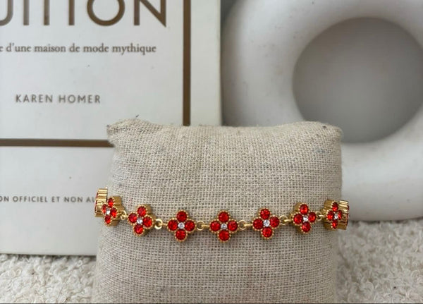 Bracelet Trèfle orange
